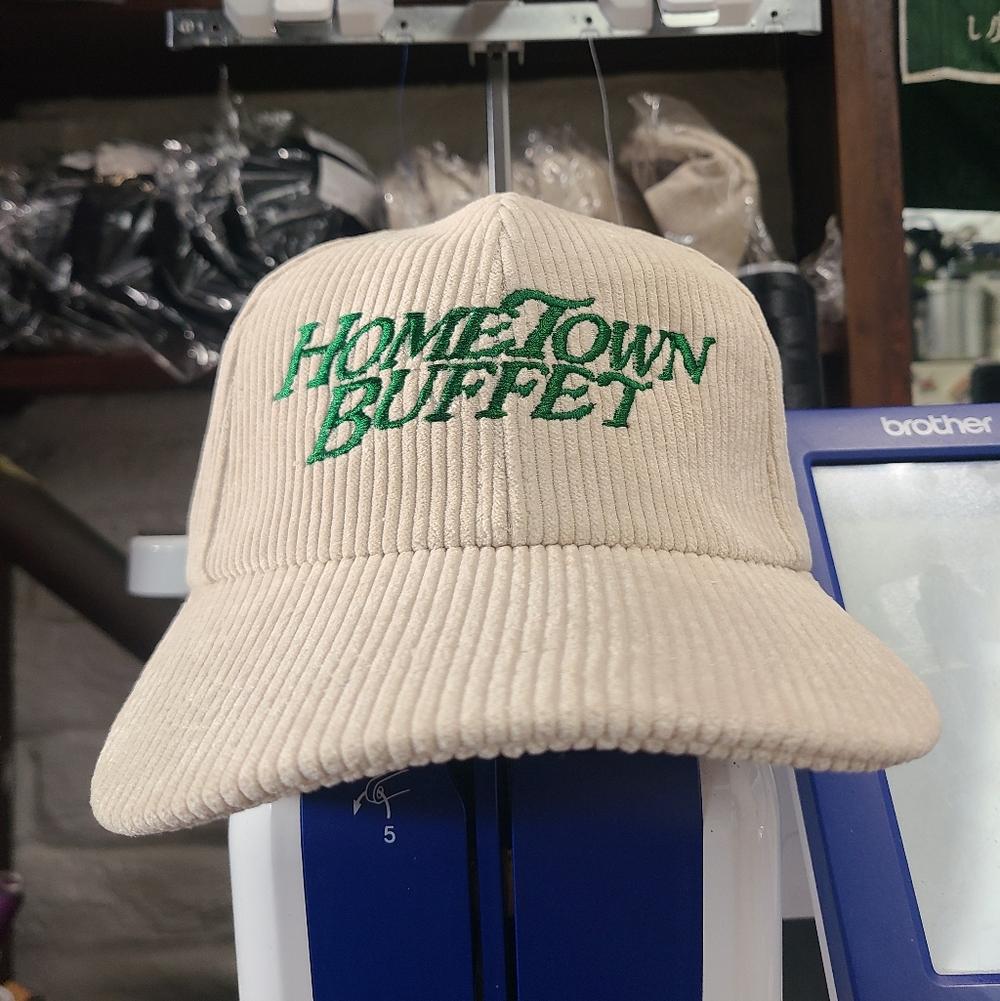 Hometown Buffet, Food, Restaurant, Foodie Gift, Y2K, 90s Corduroy Dad Hat
